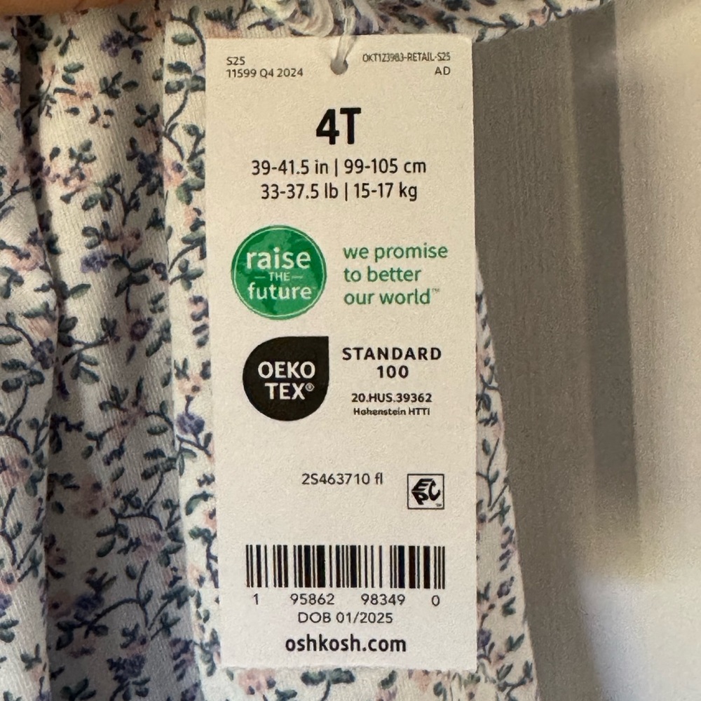 OshKosh B'gosh Floral Girl’s Tee - Picture 4 of 5